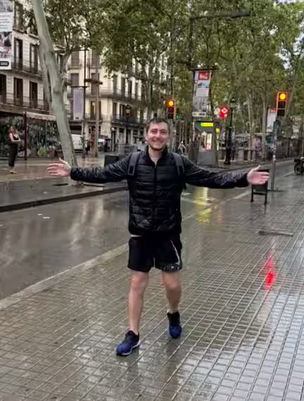 walking in the rain